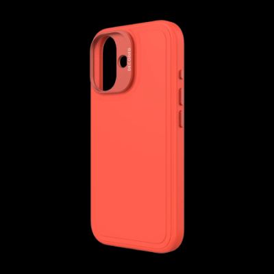 2. Decoded Antimicrobial Silicone Stacks Backcover Case mit MagSafe für iPhone 16 – Orange