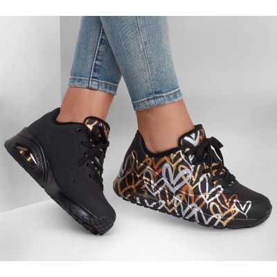 8. Skechers Uno Metallic Love W 155523/BKGD Schuhe