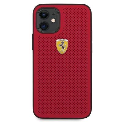3. Ferrari FESPEHCP12SRE iPhone 12 mini 5.4" rot/rot Hardcase On Track Perforated
