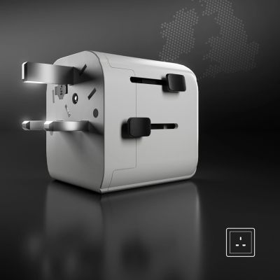 7. SBS Universal-Reiseadapter – EU 2xUSB-A – weiß