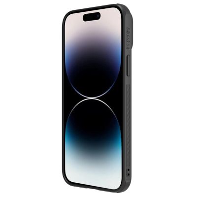 6. Nillkin CamShield Leather S Case iPhone 14 Pro Max Hülle mit Kameraabdeckung schwarz