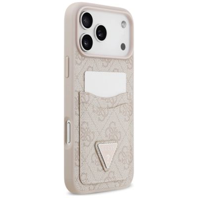 4. Guess 4G Nauble Card Triangle Case für iPhone 17 Pro Max - Pink