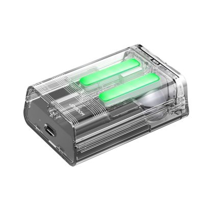 4. TWS Joyroom JR-TC1 IceLens Series kabellose Kopfhörer mit LED-Leuchten – Schwarz