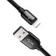 4. Baseus Three Primary Colors 3-in-1 USB-A - Micro-USB / Lightning / USB-C 3,5A Kabel 0,3 m - Schwarz
