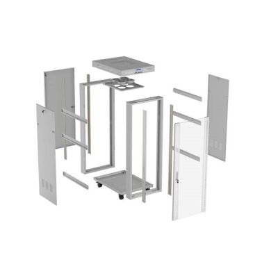 13. LANBERG Standschrank 19" 32U 600x800 Graue Glastür LCD (Flatpack) V2