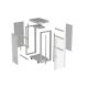 13. LANBERG Standschrank 19" 32U 600x800 Graue Glastür LCD (Flatpack) V2