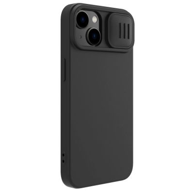 3. Nillkin CamShield Silky Silikonhülle iPhone 14 Plus Hülle mit Kameraschutz Schwarz