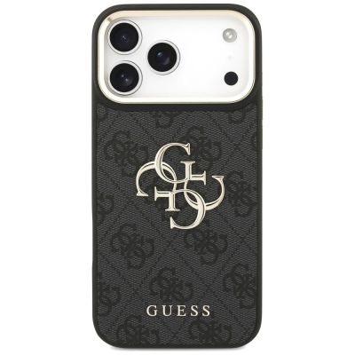 3. Guess 4G Big 4G Classic Logo Big Strap Metal Buttons Hülle für iPhone 18 Pro Max / 17 Pro Max – schwarz