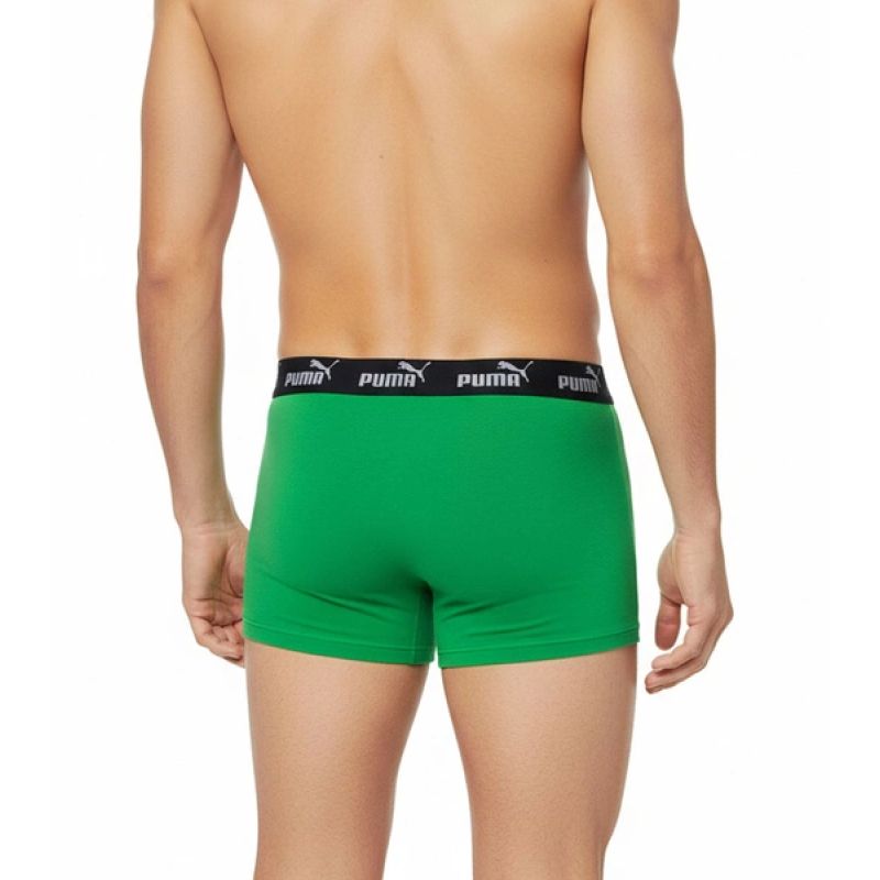 6. Puma Herren-Boxershorts, 2er-Pack, grün-grau, bequeme Baumwolle