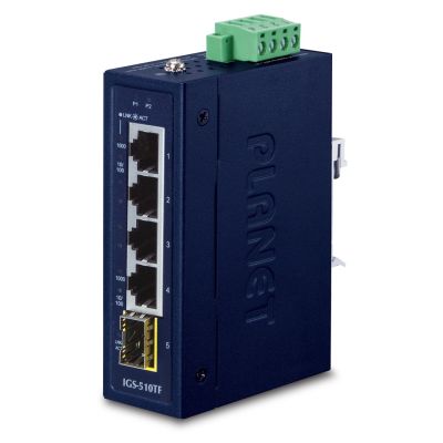 PLANET IGS-510TF Netzwerkkabel, unmanaged Gigabit Ethernet (10/100/1000), blau