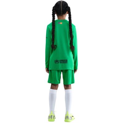 5. Nike FC Barcelona 2025/26 Stadium Goalkeeper Kinder-Shorts grün HQ0475 310