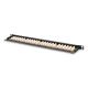 5. Digitus High-Density-Patchpanel 19" 24 x RJ45, LSA horizontal, Kat. 6, ungeschirmt, 0,5 HE, schwarz, Kabelführung
