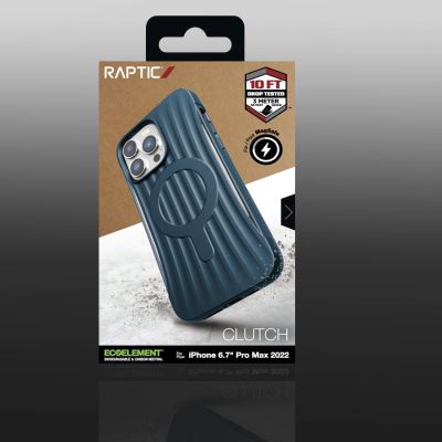 5. Raptic X-Doria Clutch Case iPhone 14 Pro Max mit MagSafe Rückseite blau