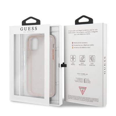 7. Guess GUHCN58PCGLPI iPhone 11 Pro rosa/rosa Hartschalenetui Glitter