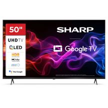 QLED-Fernseher 50" SHARP 50HP5265E Smart TV mit Google TV und UHD-Auflösung, Schwarz