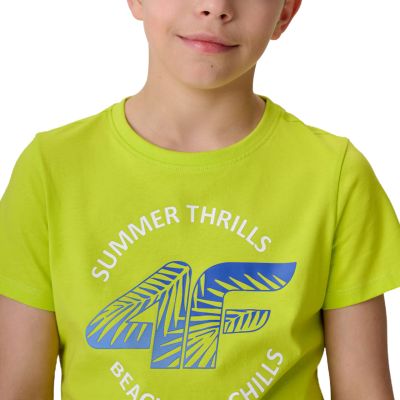 4. Jungen-T-Shirt 4F M3284 saftiges Grün 4FJWSS26TTSHM3284 45S