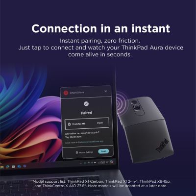 3. Lenovo 4Y51T62792 Universalmaus, beidhändig bedienbar, Bluetooth, IR-LED, 4000 DPI