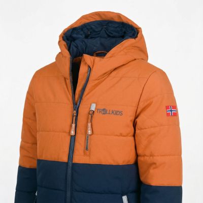 5. Trollkids Kids Hemsedal Snow Jacket XT winterwasserdicht orange (513-176)