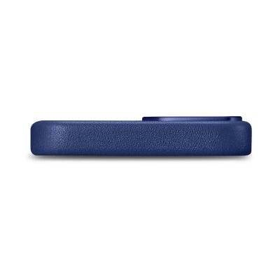 5. iCarer Case Lederhülle für iPhone 14 Hülle aus Naturleder blau (WMI14220705-BU) (MagSafe kompatibel)