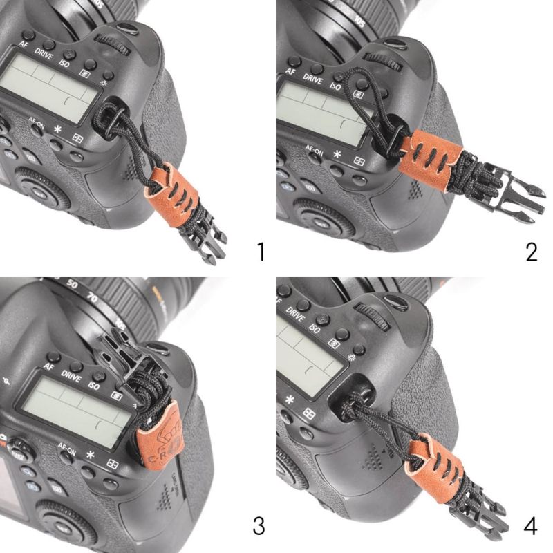 2. C-Rope-Klauengurt für Digitalkameras, Nylon, Schwarz