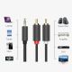 7. Ugreen AV102 10772 Kabel 3,5 mm Miniklinke (männlich) / 2RCA (männlich) 1 m – grau