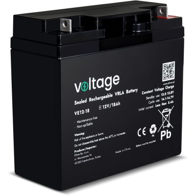 AGM-Batterie, Spannung 12 V, 18 Ah, VE12-18