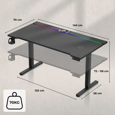 8. Gaming-Schreibtisch Huzaro Hero 8.7 RGB