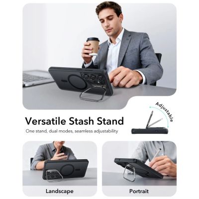 3. ESR Classic Hybrid Kickstand MagSafe Hülle für Samsung Galaxy S26 Ultra – Schwarz