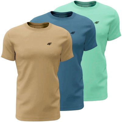 8. Herren-T-Shirt (3er-Set) 4F 4FWSS26TTSHM4481-91S