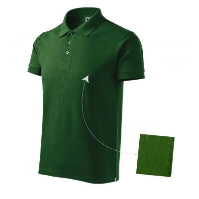 Malfini Cotton M MLI-21206 flaschengrünes Poloshirt