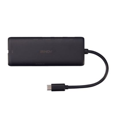 3. Lindy 43358 Dockingstation, kabelgebunden, USB 3.2 Gen 1 (3.1 Gen 1), Typ-C, Schwarz