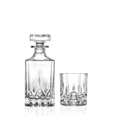 Whiskygläser und Garafe-Set, 6-teilig.