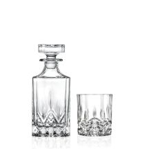 Whiskygläser und Garafe-Set, 6-teilig.