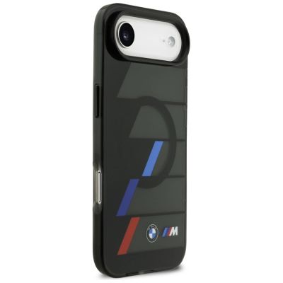4. BMW M IML Metallknöpfe, dreifarbige Linien, MagSafe-Hülle für iPhone Air – Schwarz