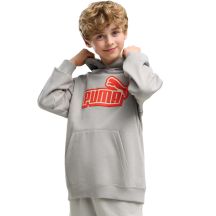 Kinder-Sweatshirt Puma ESS Logo Lab Relaxed Hoodie, grau 694674 63