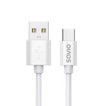 SAVIO USB-A – USB-C-KABEL, 3 M, WEISS, CL-168