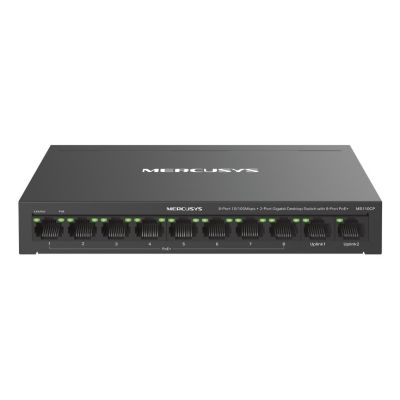 Mercusys MS110CP Netzwerk-Switch mit PoE-Unterstützung, Schwarz