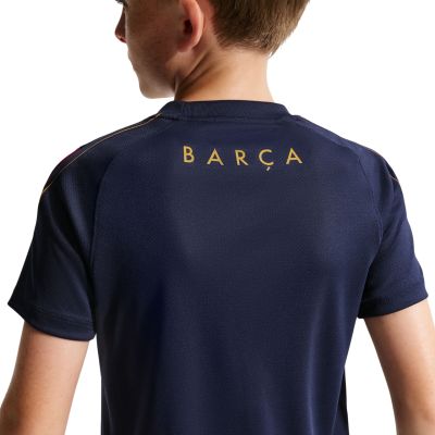 5. Nike FC Barcelona Strike Kinder-T-Shirt Marineblau und Burgunderrot II3237 401