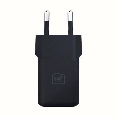 8. 3mk Hyper GaN Ladegerät 20W QC4+ PD PPS USB-C USB-A Wandladegerät - Schwarz