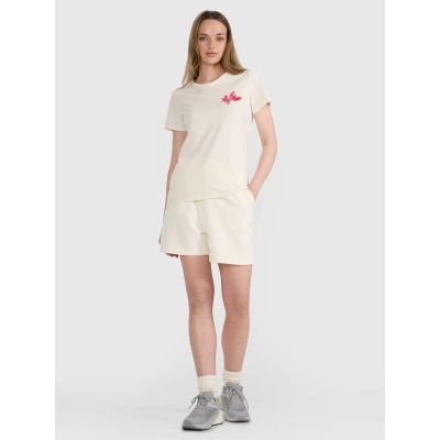 3. Damen T-Shirt mit normalem Aufdruck 4F 4FRSS25TTSHF2693-11S