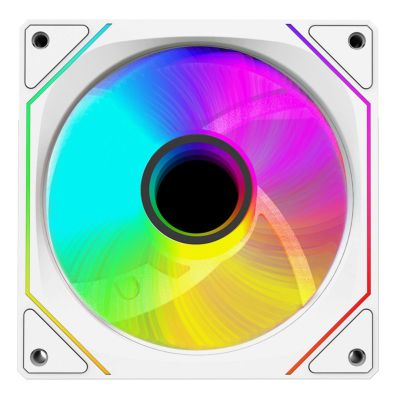 2. RAMPAGE Gehäuselüfter 120 mm 1800 RPM Infinite Loop ARGB White PWM