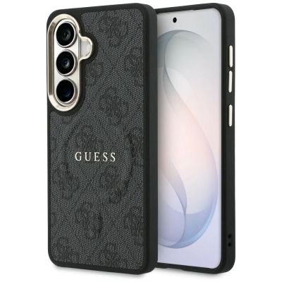 Guess 4G Embossed Ring MagSafe Hülle für Samsung Galaxy S26 - Schwarz