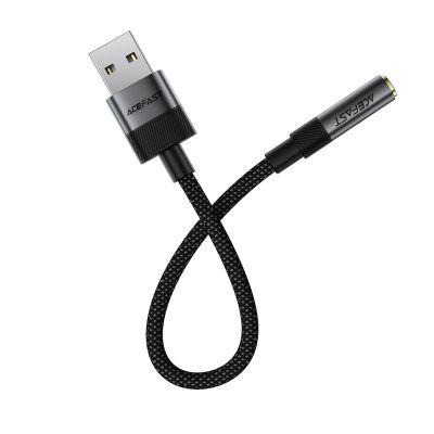 3. Acefast J13 USB-A auf 3,5-mm-Miniklinkenadapter – Schwarz