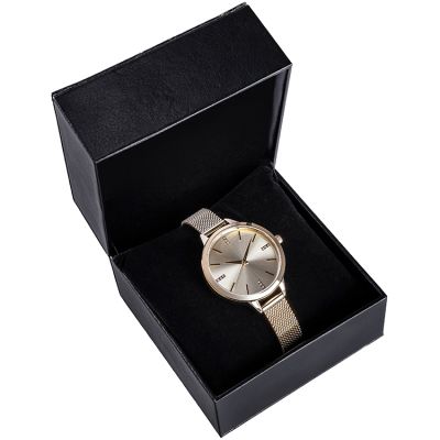 4. Uhrenbox aus Öko-Leder, schwarz und rot, PBES-1