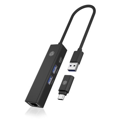 2. ICY BOX IB-HUB1439-LAN Kabelgebundener USB 3.2 Gen 1 (3.1 Gen 1) Typ-A Schwarz