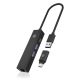 2. ICY BOX IB-HUB1439-LAN Kabelgebundener USB 3.2 Gen 1 (3.1 Gen 1) Typ-A Schwarz