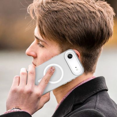 6. Magnetische Schleifhülle für iPhone 17 Air, kompatibel mit MagSafe, mattweiß