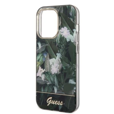 5. Guess Jungle Collection Hülle für iPhone 14 Pro Max – grün