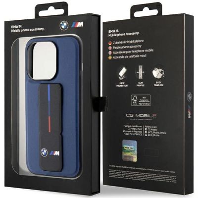 9. BMW M Grip Stand Bicolor Hülle für iPhone 15 Pro – Marineblau