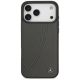 3. Mercedes Leather Large Laurel Leave MagSafe Case für iPhone 17 Pro Max – Schwarz und Grau